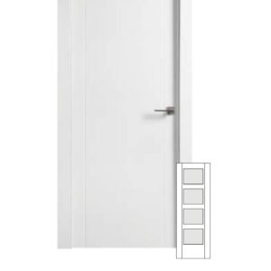 Puerta lacada 2 ranuras verticales