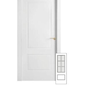 Puerta lacada con 2 Plafonada Plafón recto/Plafón curva
